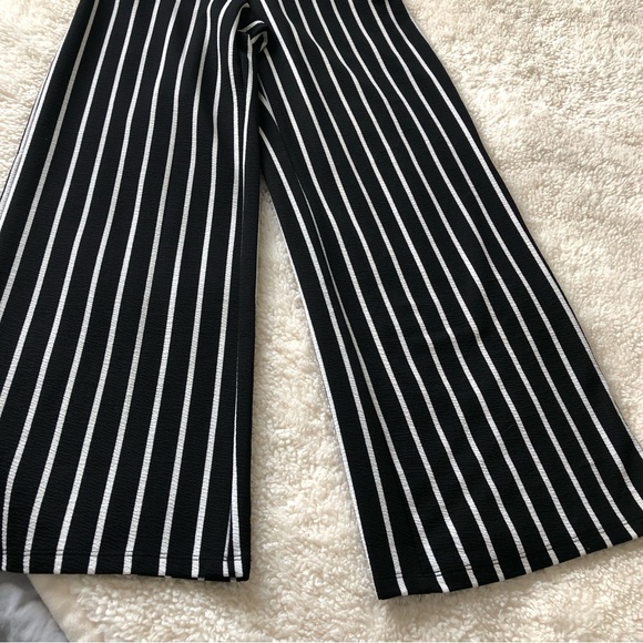 Striped wide leg pants with pockets SZ S - Picture 4 of 10